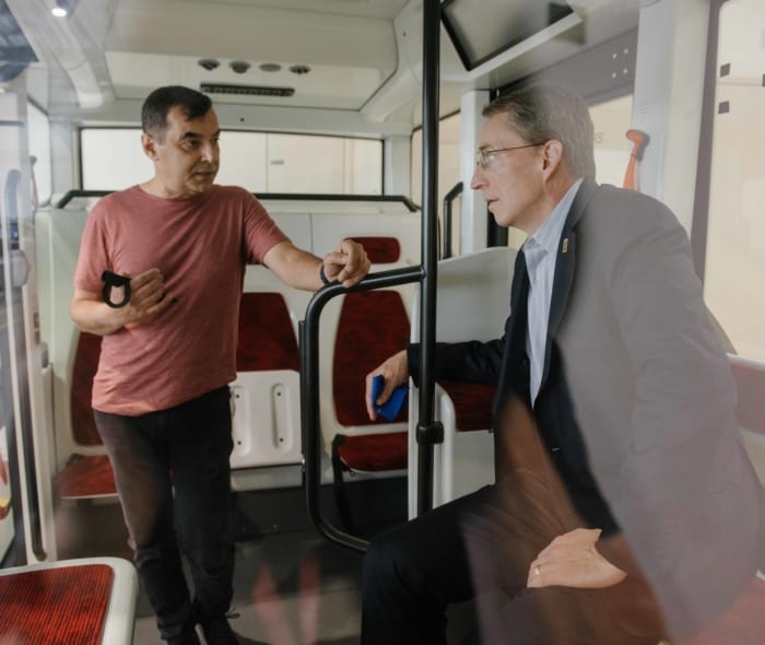 Mobileye CEO Amnon Shashua with Intel CEO Pat Gelsinger