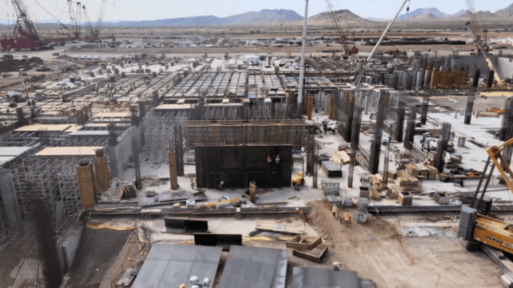 TSMC fab under construction in Phoenix, AZ