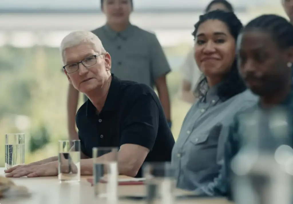 Apple CEO Tim Cook in conversation with Mother Nature.